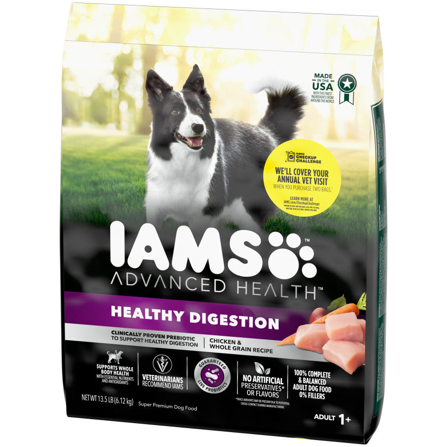 IAMS Advanced Healthy Digestion Adult Dry Dog Food Chicken & Whole Grains 1ea/13,5 lb