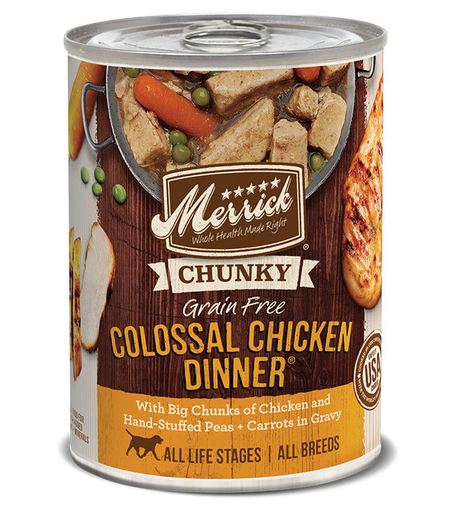 MERRICK DOG CHUNKY COLOSSAL CHICKEN 12,7OZ(Case of 12)