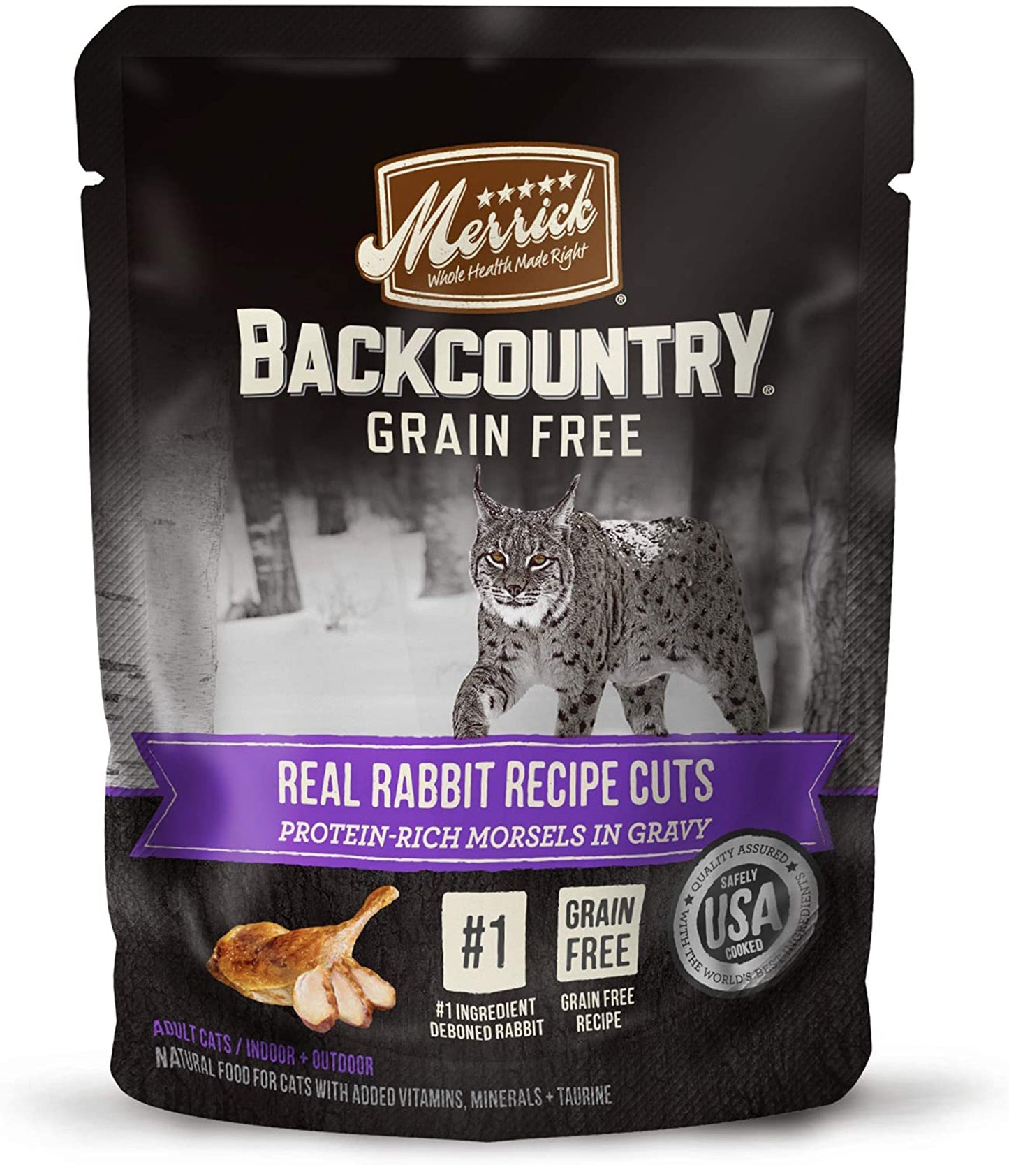 Merrick Cat Backcountry Real Rabbit 3oz, (Case Of 24)