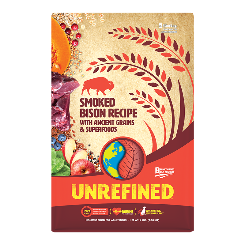 Earthborn Dog Unrefined Ancient Grains Smoked Bison 4Lb