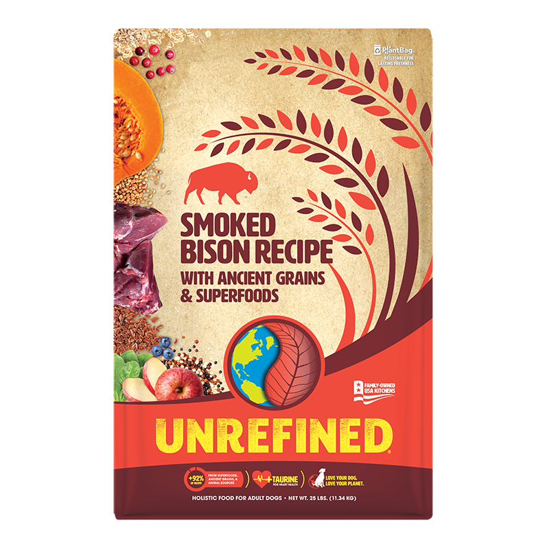 Earthborn Dog Unrefined Ancient Grains Smoked Bison 25Lb