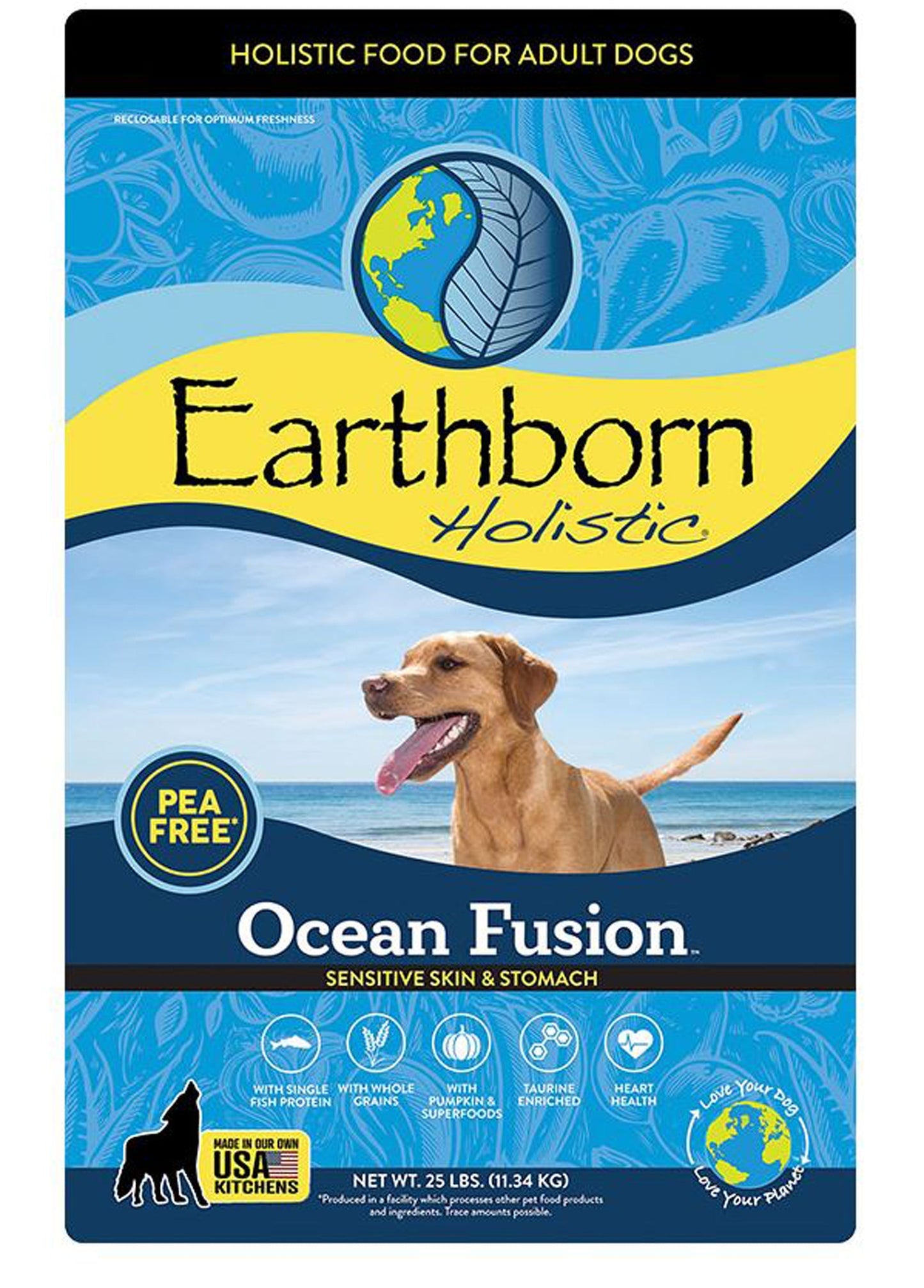 Earthborn Holistic Ocean Fusion Grain-Free Dry Dog Food Seafood 1ea/25 lb