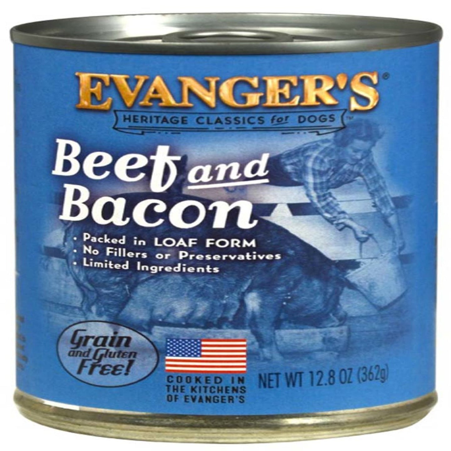 Evanger's Heritage Classic Wet Dog Food Beef & Bacon 12ea/12,8 oz, 12 pk