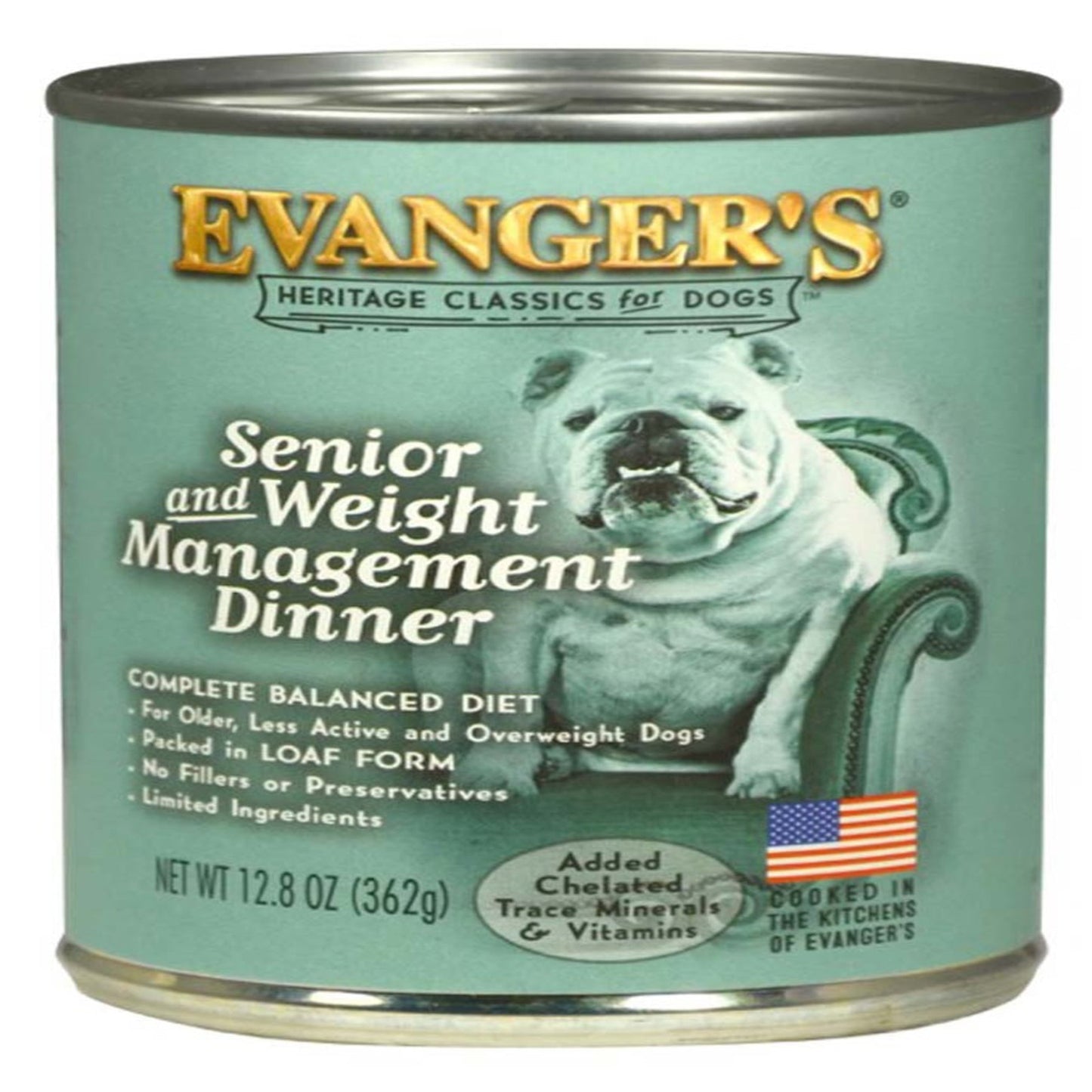 Evanger's Heritage Classic Senior/Weight Management Wet Dog Food Chicken 12ea/12,8 oz, 12 pk