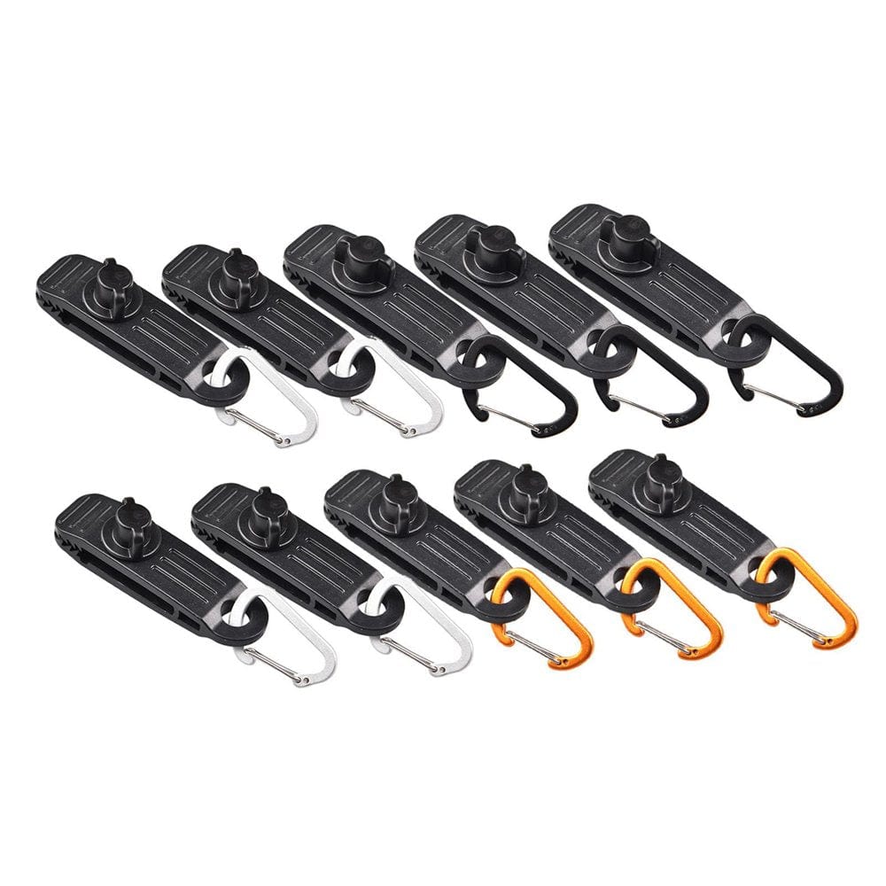 10 Pieces Durable Tarp Clips Awnings Canopy Tarpaulin Tent Snaps Clamps Camping Sunshade Car Cover Hangers Tighten Accessories -