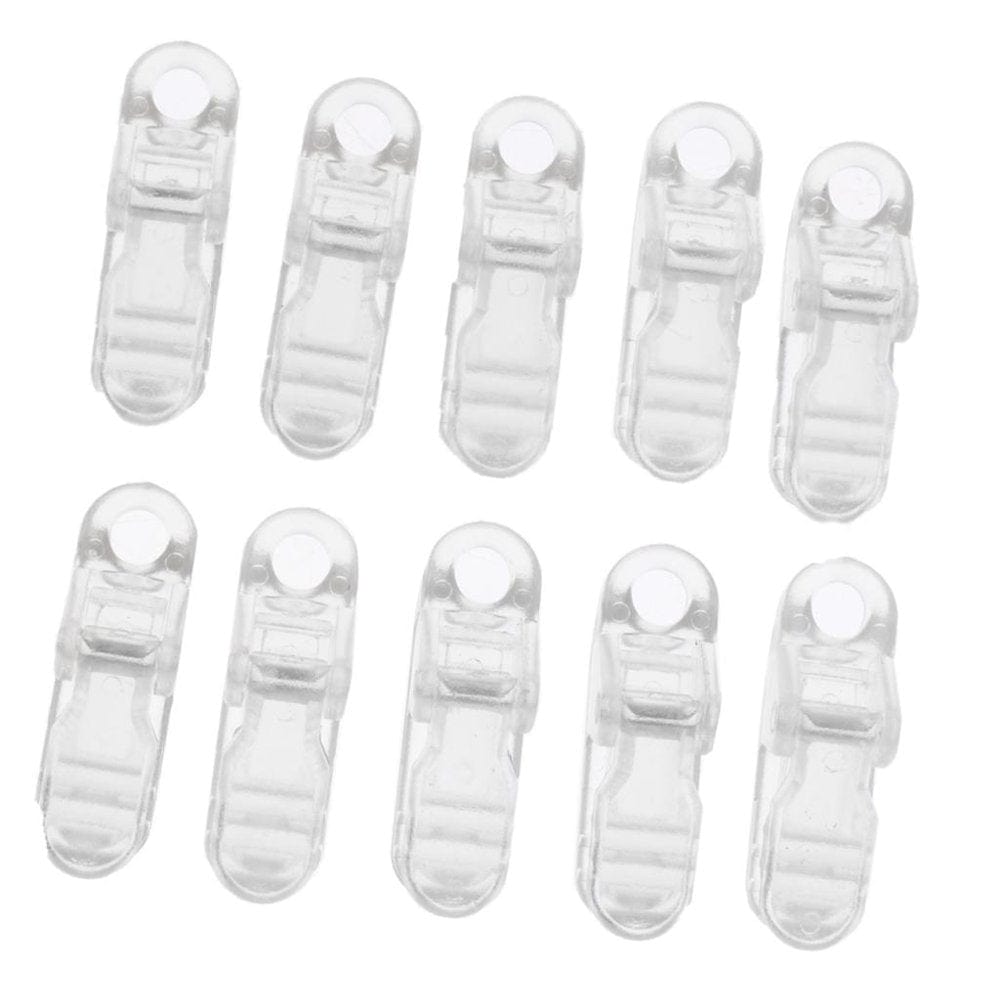 10 Pieces Tent Clamp Tarp Clips Outdoor Camping Canopy Awning Clamp Cover Truck Boat Tighten Snap Survival Tool - Clear, 3X1X1.2Cm