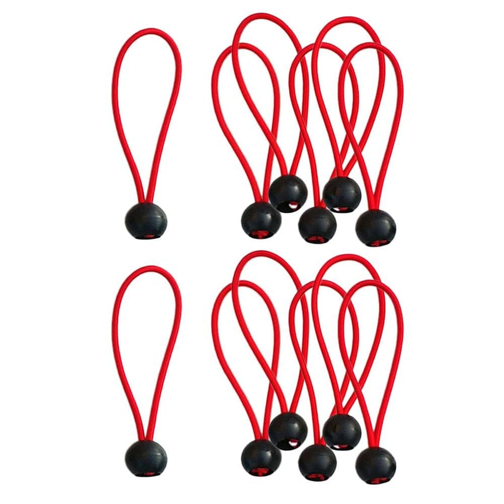 12 Pieces Heavy Duty Ball Cord Tarp Tent Tope Red