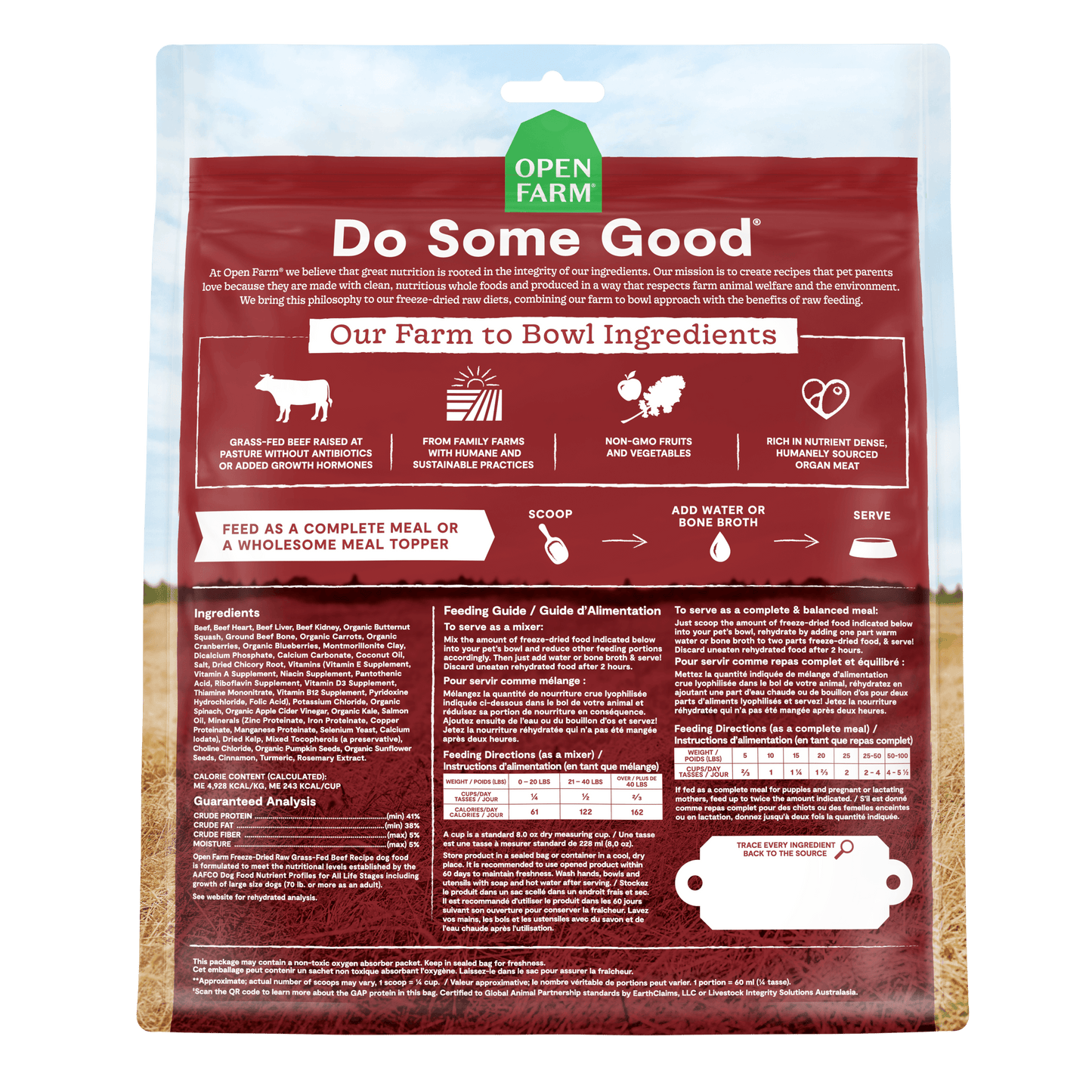 Open Farm Dog Food Grass Fed Beef Freeze Dried Raw