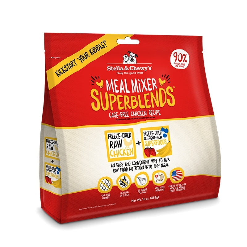 Stella And Chewys Dog Freeze-Dried Superblends Mixer Chicken 16oz,