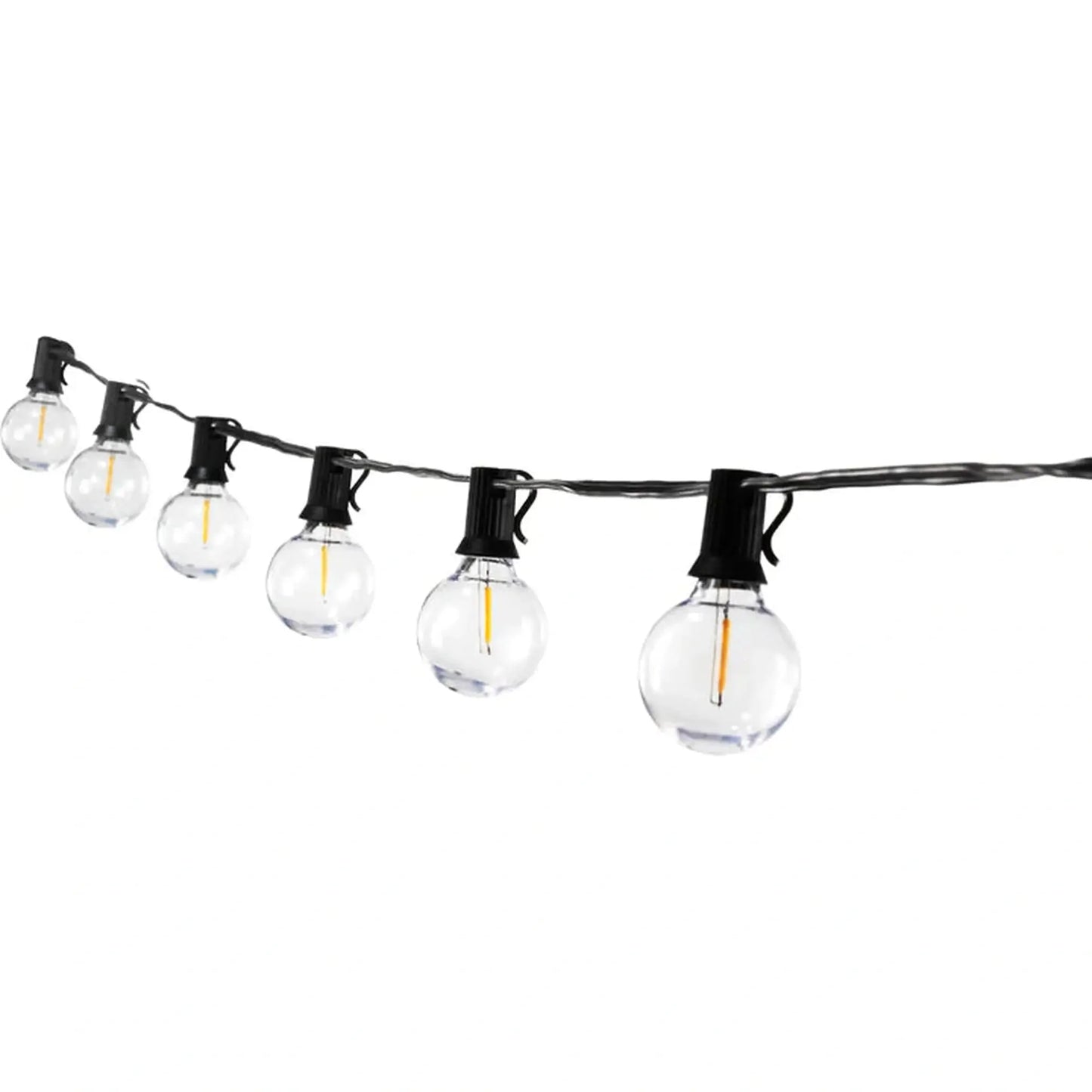 25' Black LED G40 Bistro String Lights