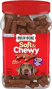 Milk-Bone Soft & Chewy Dog Treats, Beef & Filet Mignon Recipe, 25 Ounce