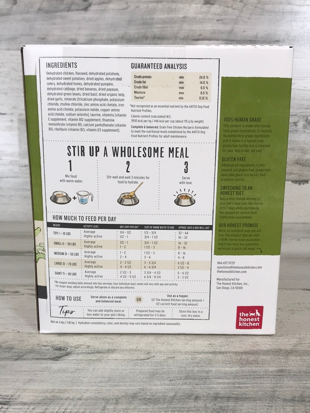 The Honest Kitchen Grain Free Dehydrated Chicken Dog Food