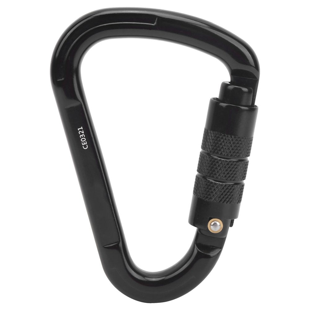 Octpeak Buckle Carabiner,Safety Buckle Carabiner,Buckle Carabiner Outdoor Rock Climbing Safety 28KN Connector Lock Accessory Black
