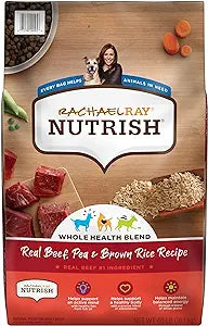 Rachael Ray Nutrish Premium Natural Dry Dog Food, Real Beef, Pea, & Brown Rice Recipe, 40 Pound Bag (Packaging May Vary)