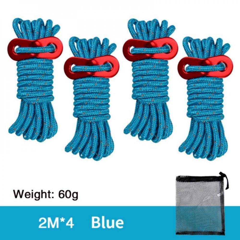 4Pcs Multifunction Tent Rope Tent Accessories Outdoor Sports Camping Hiking 200Cm Durable Polypropylene Rope