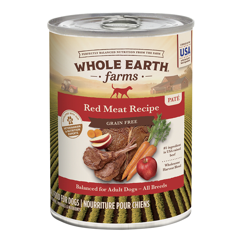 Whole earth Farms Dog Grain Free Red Meat 12,7oz, (Case Of 12)
