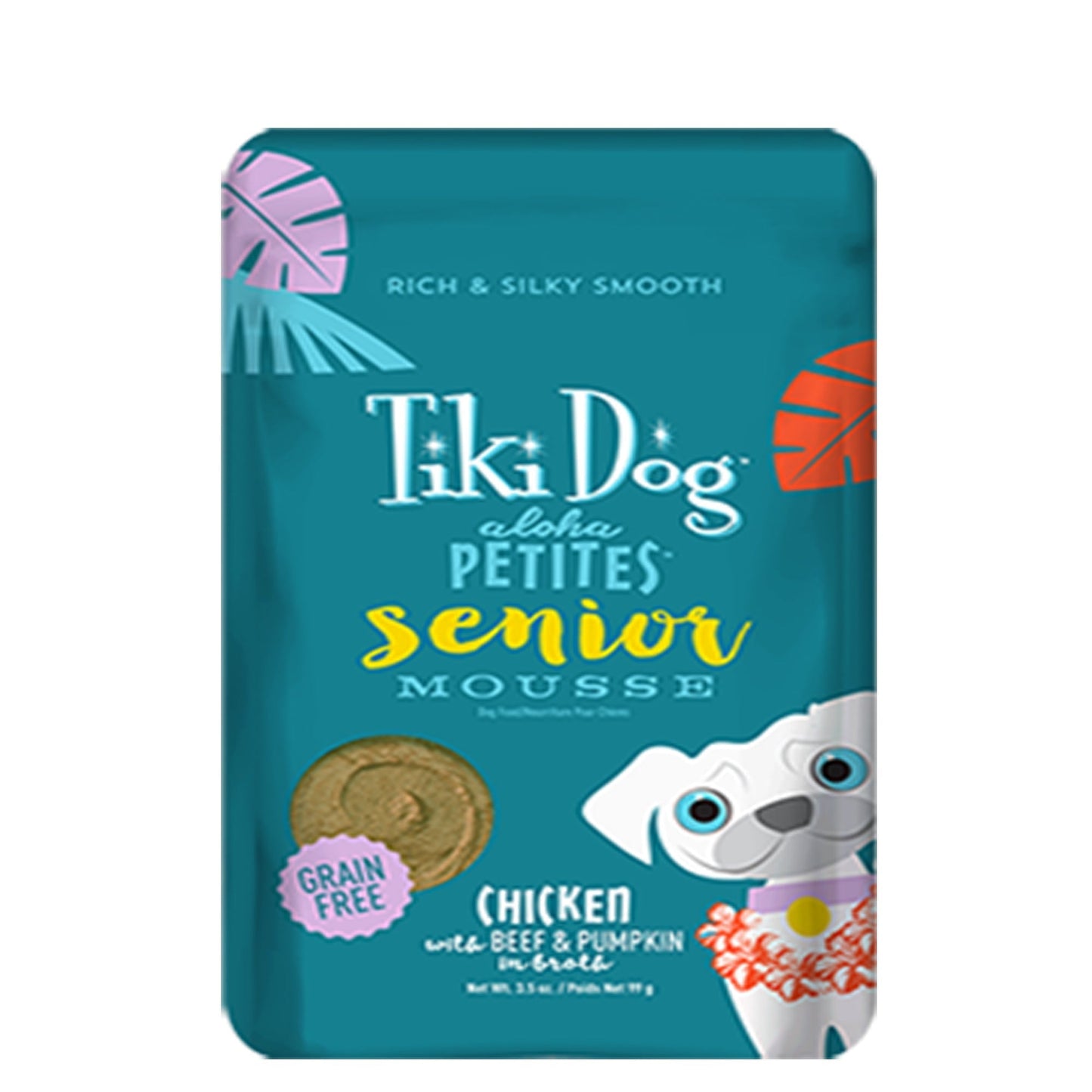 Tiki Pets Dog Aloha Mousse Senior 3,5 Oz,(Case Of 12)