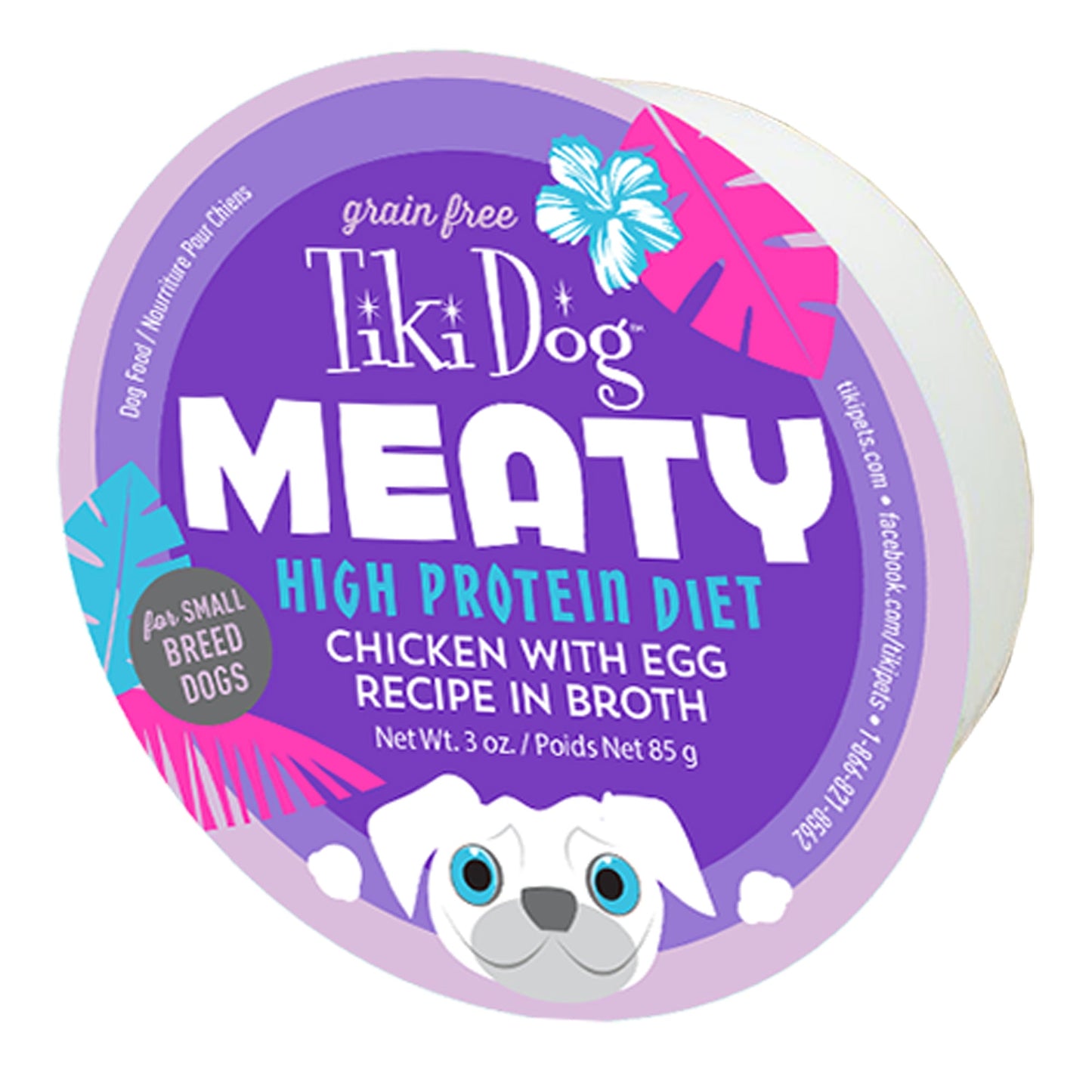 Tiki Pets Dog Mighty Chicken Egg 3 oz,(Case Of 8)