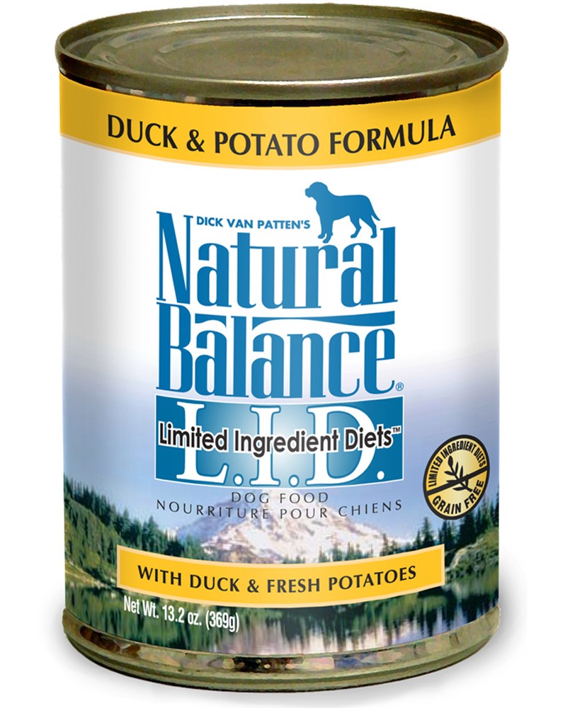 Natural Balance Pet Foods L,I,D, Wet Dog Food Duck & Potato 12ea/13,2 oz