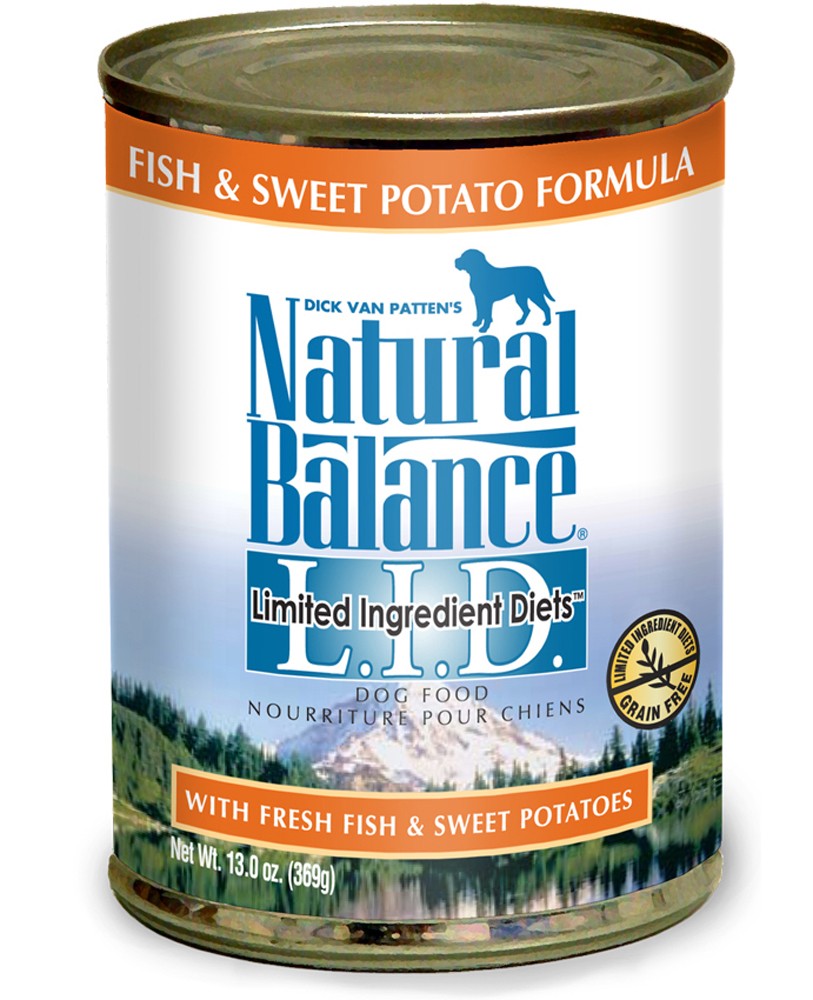 Natural Balance Pet Foods L,I,D, Wet Dog Food Fish & Sweet Potato 12ea/13 oz