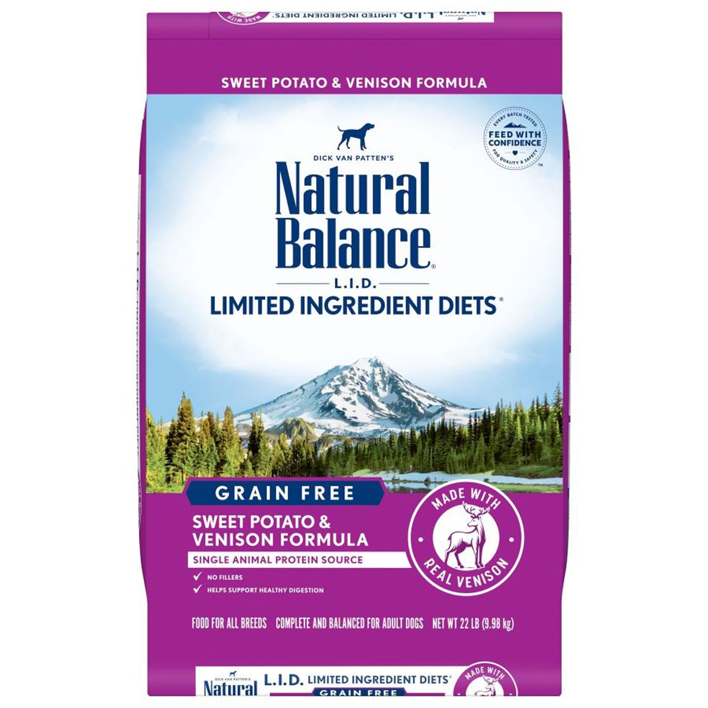 Natural Balance Pet Foods L,I,D, Adult Dry Dog Food Sweet Potato & Venison 1ea/22 lb
