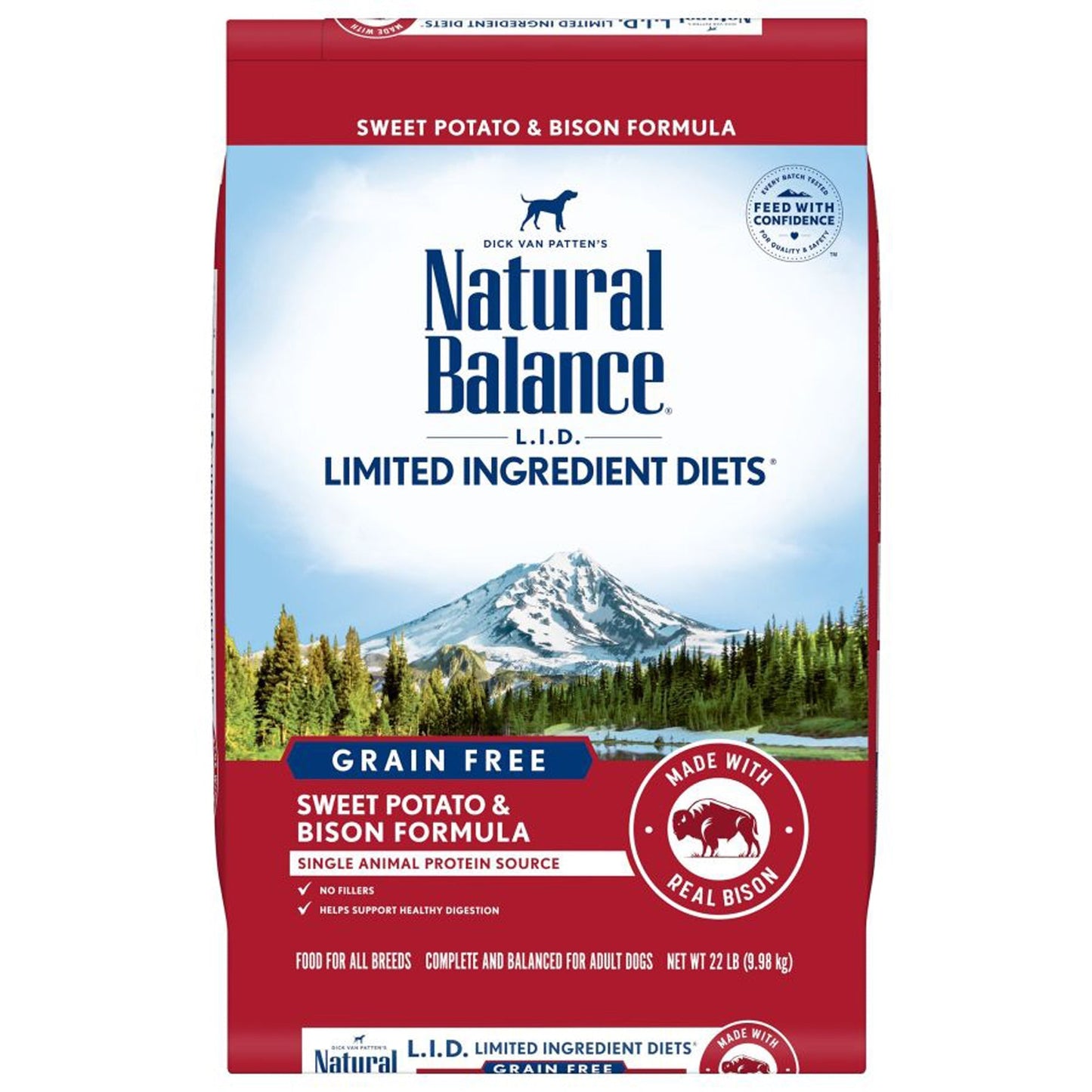 Natural Balance Pet Foods L,I,D, Adult Dry Dog Food Sweet Potato & Bison 1ea/22 lb