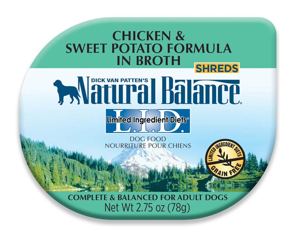 Natural Balance Pet Foods L,I,D, Wet Dog Food Chicken & Sweet Potato in Broth 24ea/2,75 oz