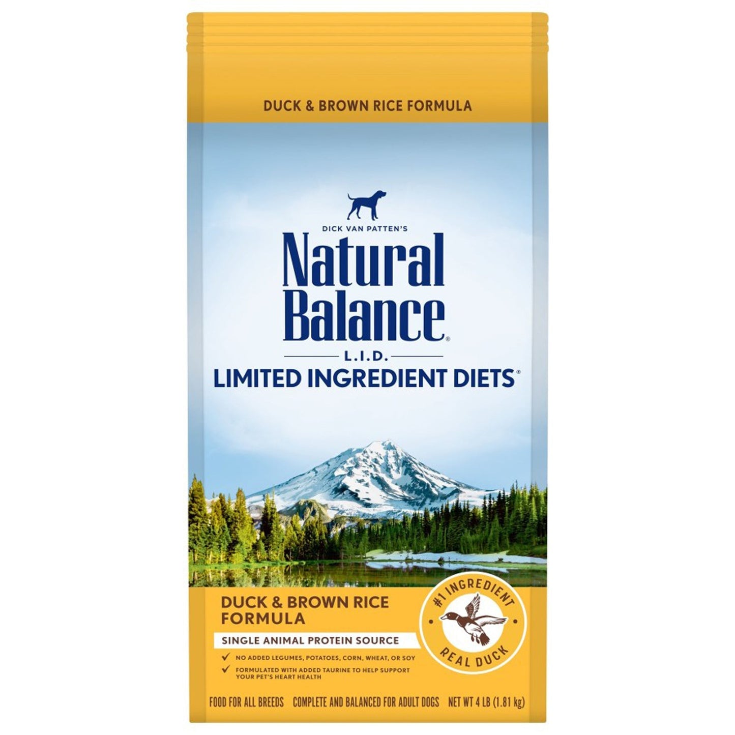 Natural Balance Pet Foods L,I,D, Adult Dry Dog Food Duck & Brown Rice 1ea/4 lb