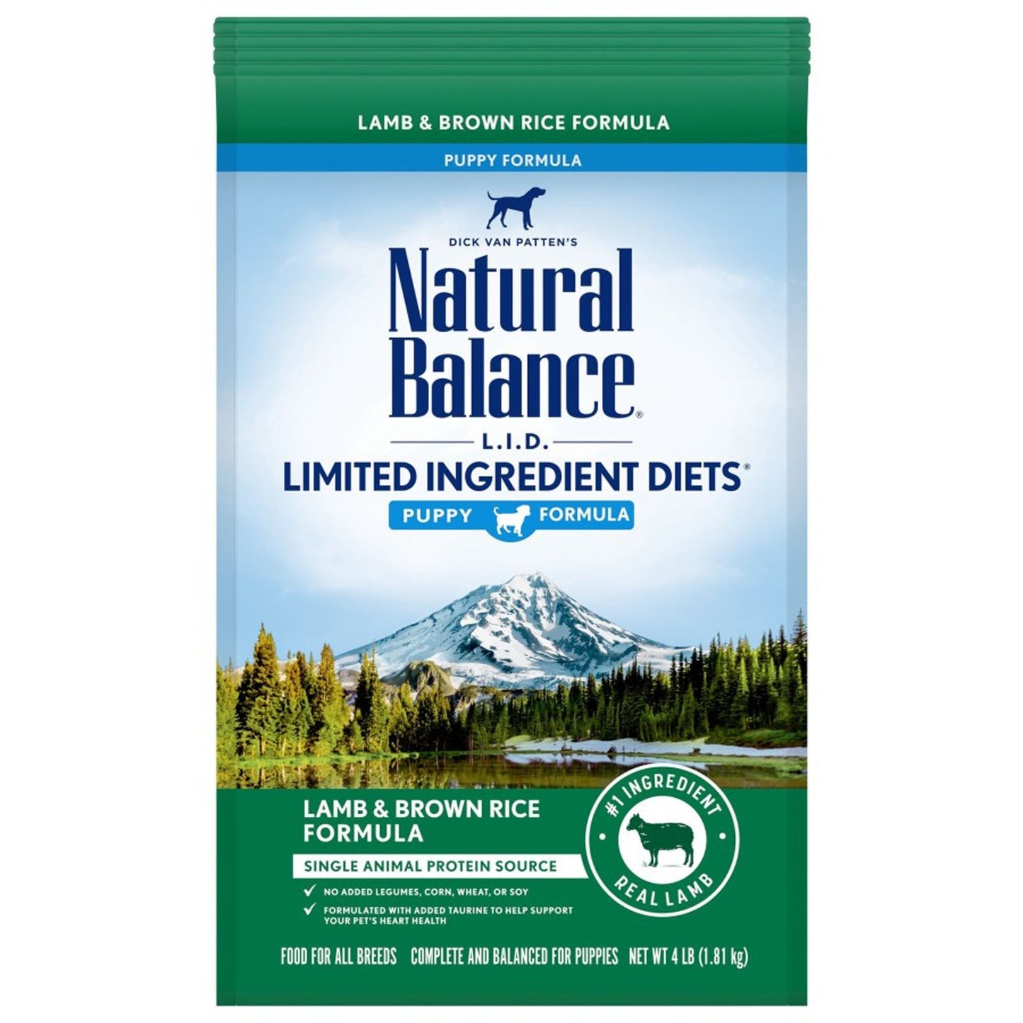 Natural Balance Pet Foods L,I,D, Puppy Dry Dog Food Lamb & Brown Rice 1ea/4 lb