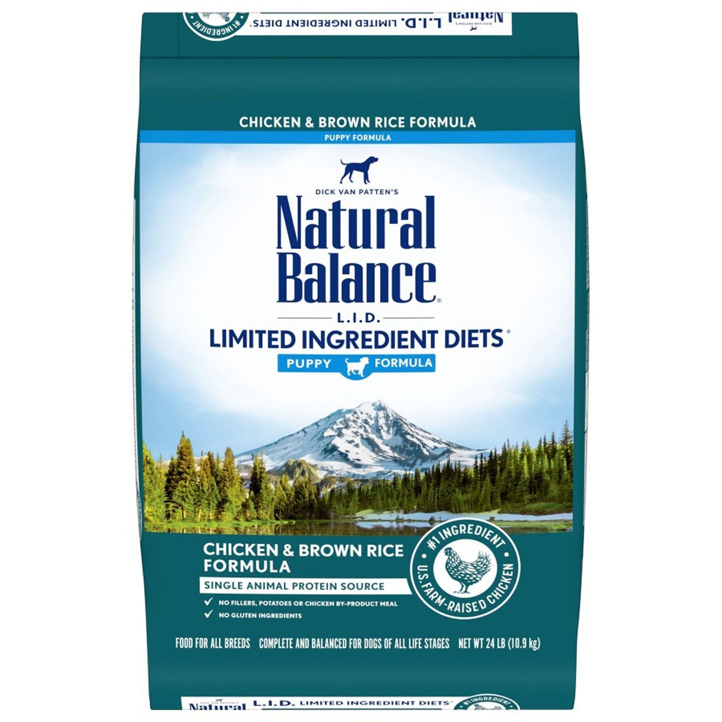 Natural Balance Pet Foods L,I,D, Puppy Dry Dog Food Chicken & Brown Rice 1ea/24 lb