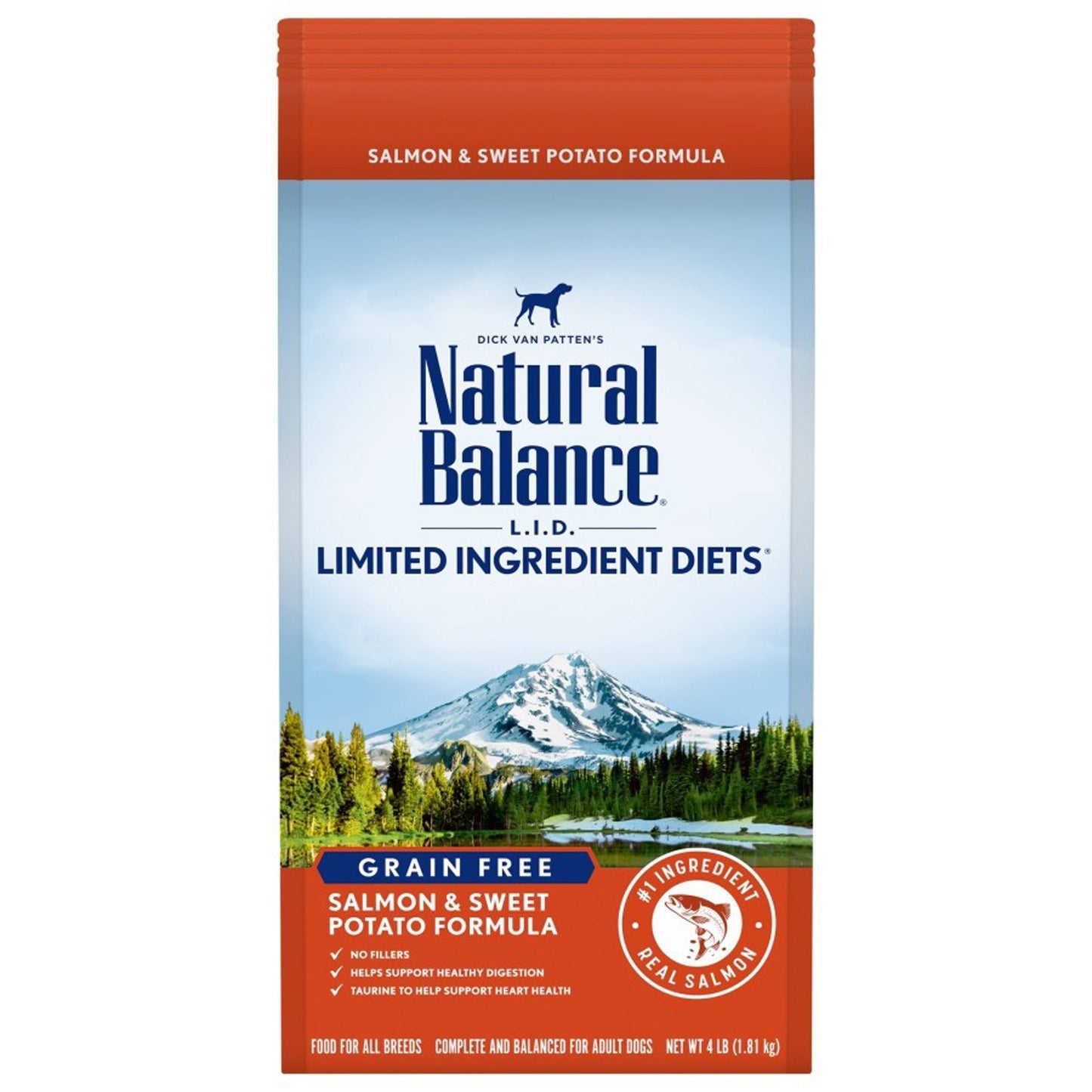 Natural Balance Pet Foods L,I,D, Adult Dry Dog Food Salmon & Sweet Potato 1ea/4 lb