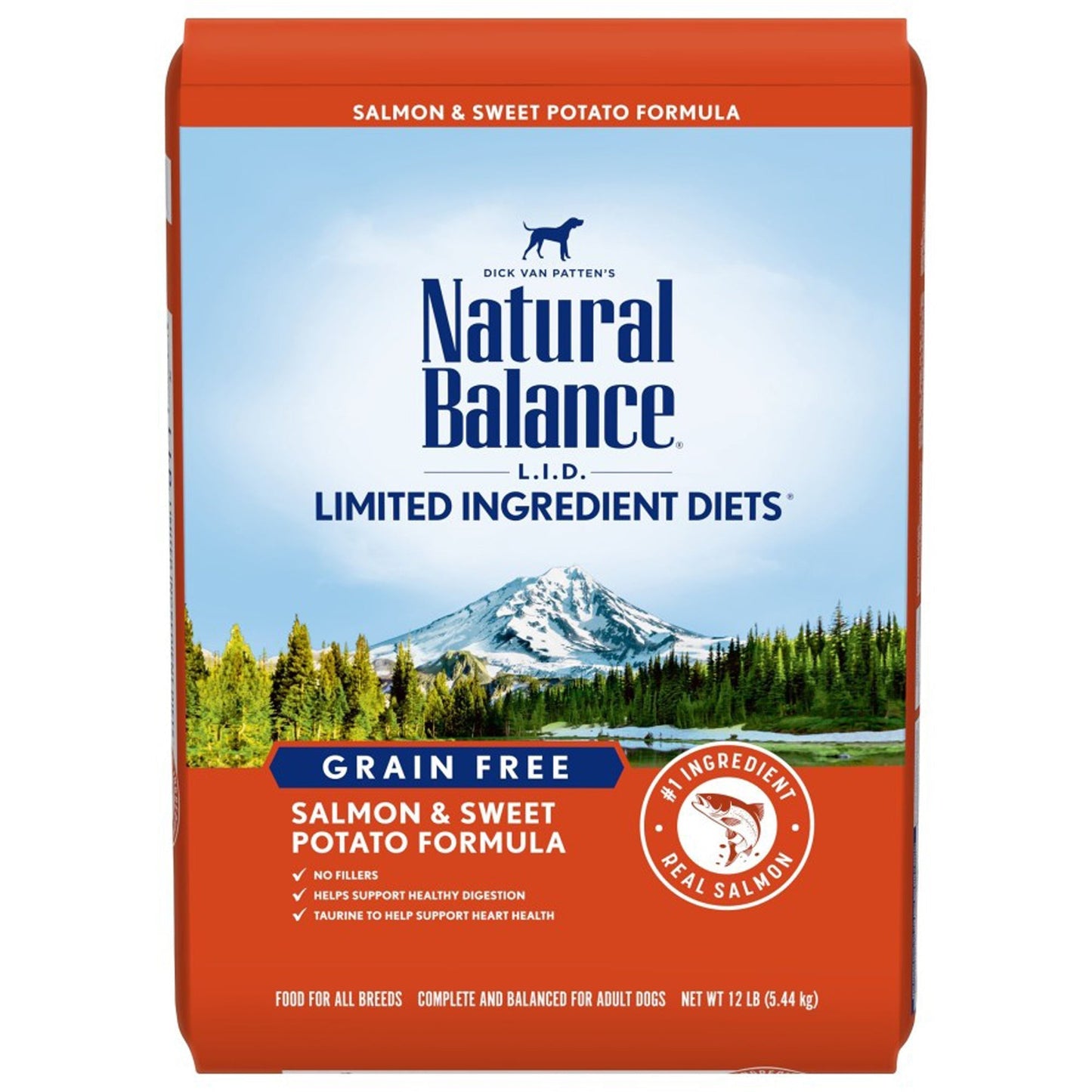 Natural Balance Pet Foods L,I,D, Adult Dry Dog Food Salmon & Sweet Potato 1ea/12 lb