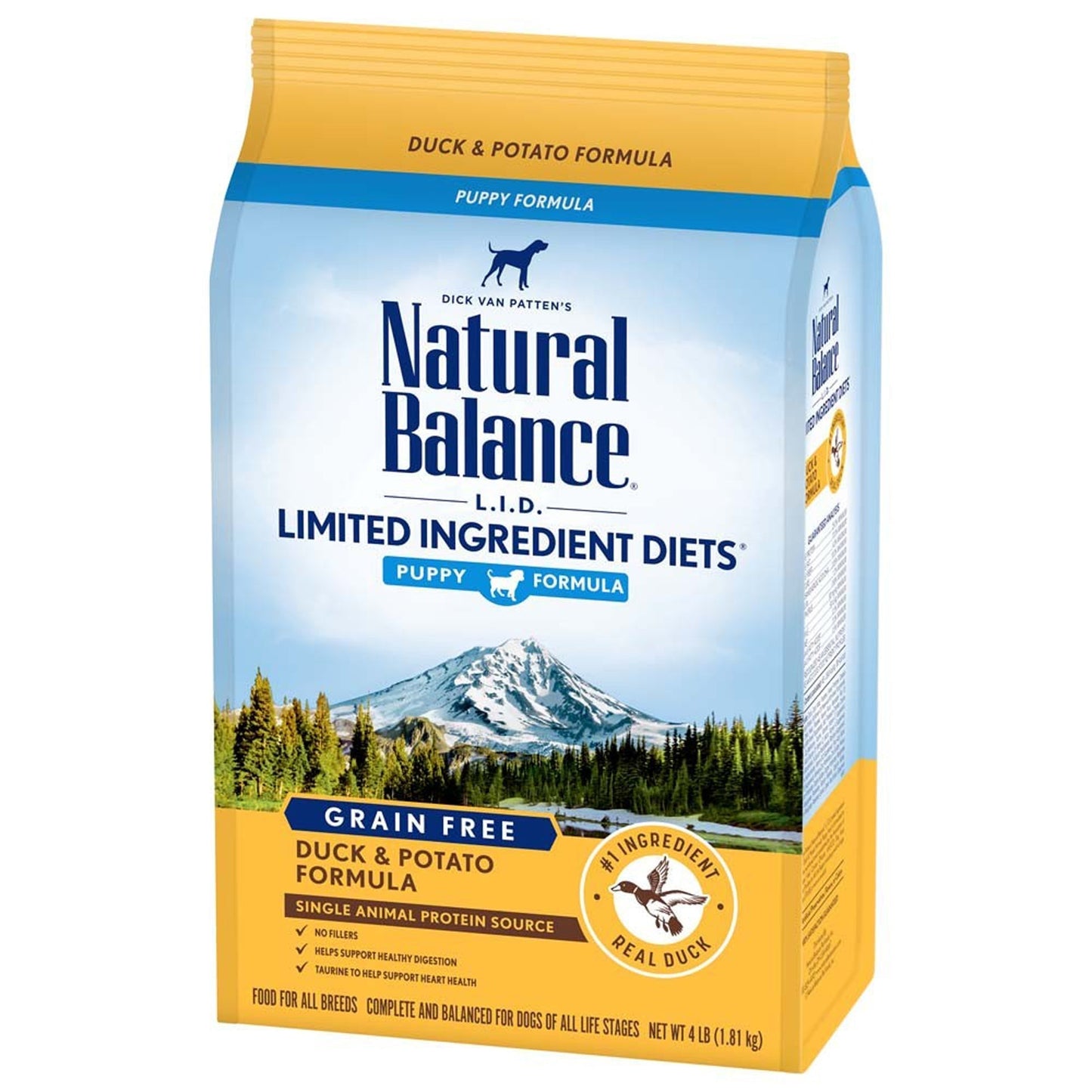 Natural Balance Pet Foods L,I,D, Puppy Dry Dog Food Duck & Potato 1ea/4 lb
