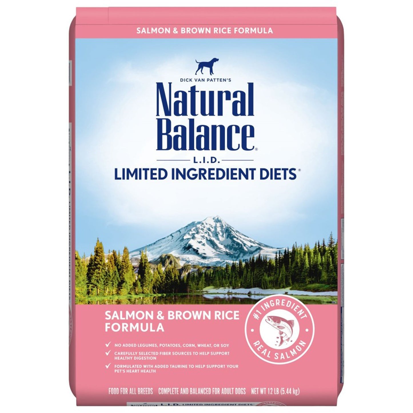 Natural Balance Pet Foods L,I,D, Adult Dry Dog Food Salmon & Brown Rice 1ea/12 lb
