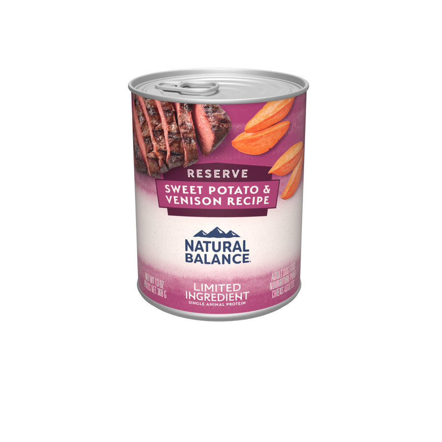 Natural Balance Pet Foods L,I,D, Wet Dog Food Sweet Potato & Venison 12ea/13 oz