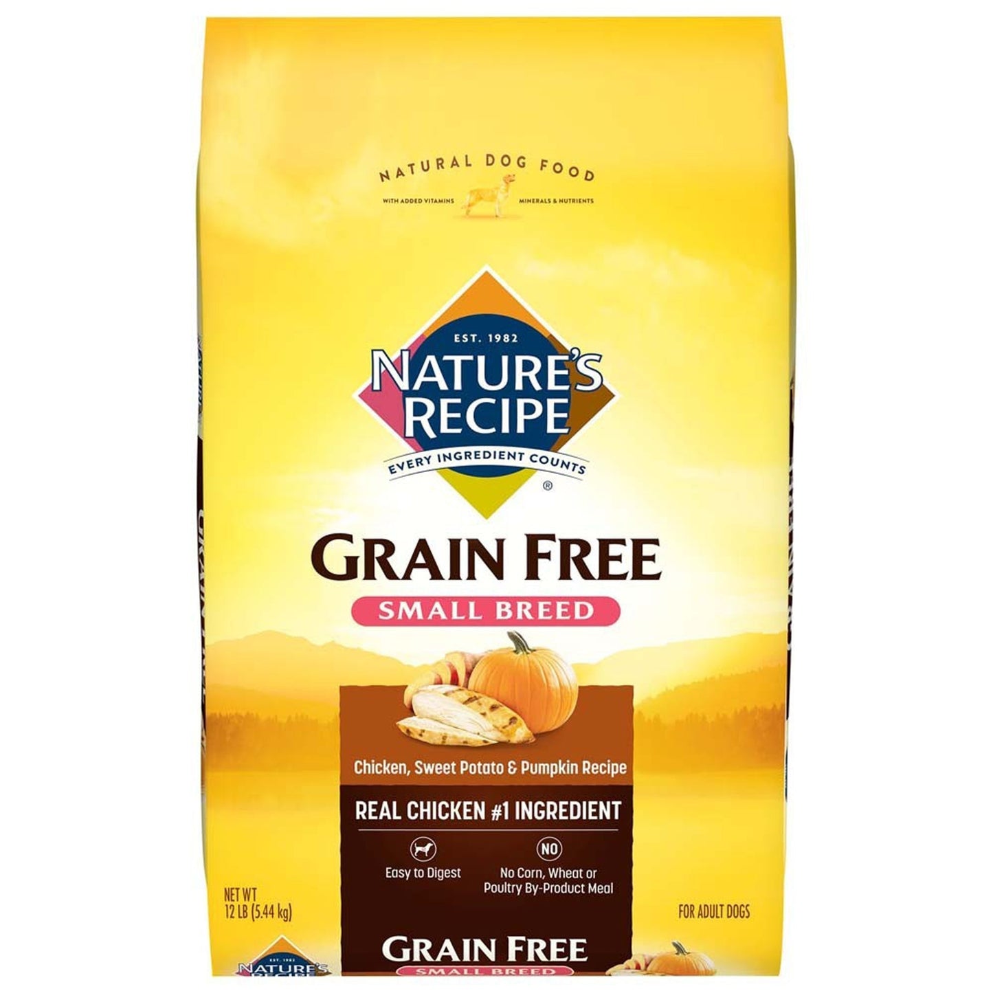 Nature's Recipe Easy to Digest Grain Free Small Breed Dry Dog Food Chicken, Sweet Potato & Pumpkin 1ea/4 lb