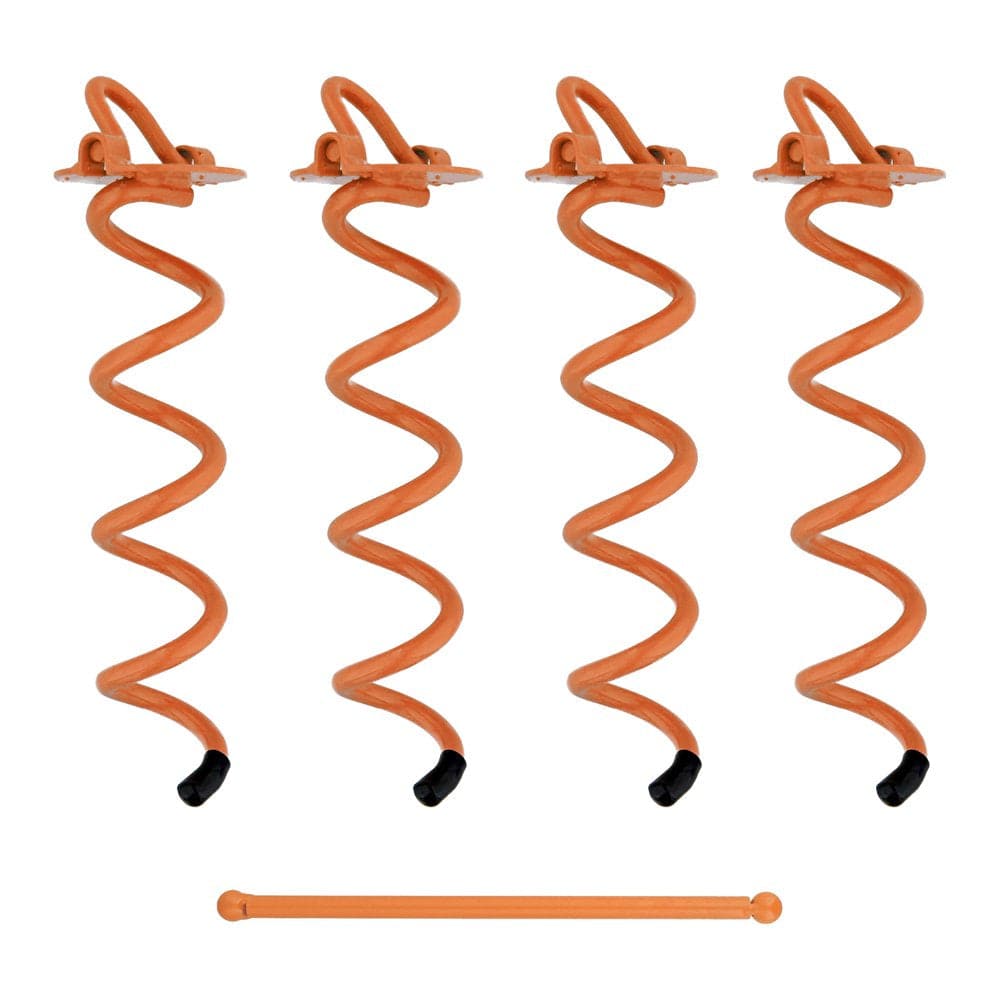7Penn Spiral Ground Anchors - 10 Inch Twist Tent Stakes, 4 Pack
