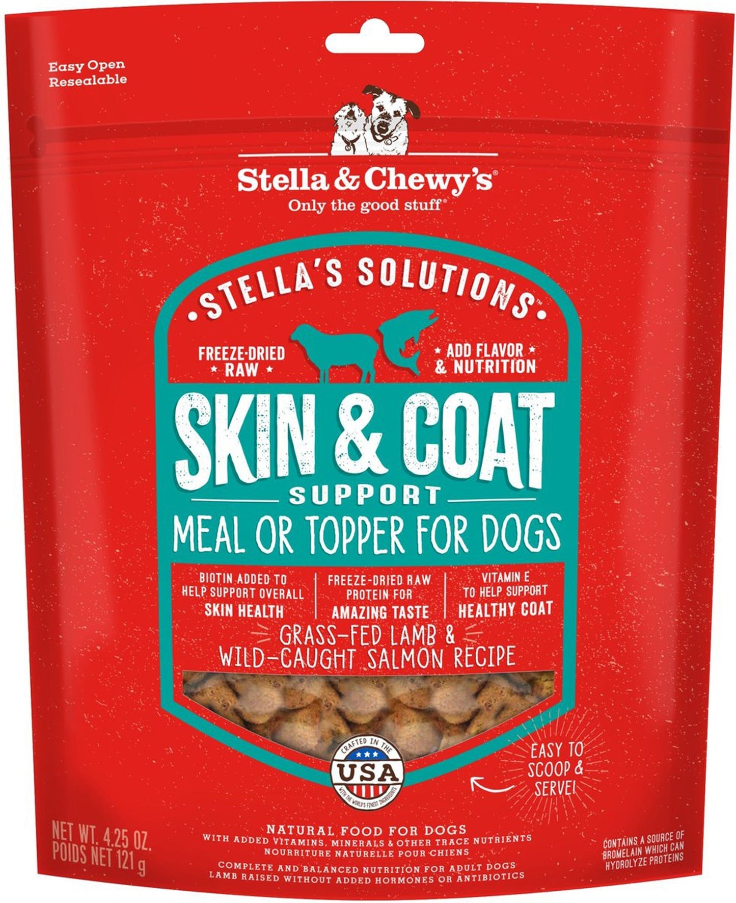 Stella And Chewys Dog Solutions Skin And Coat Support Lamb And Salmon 4,25oz,