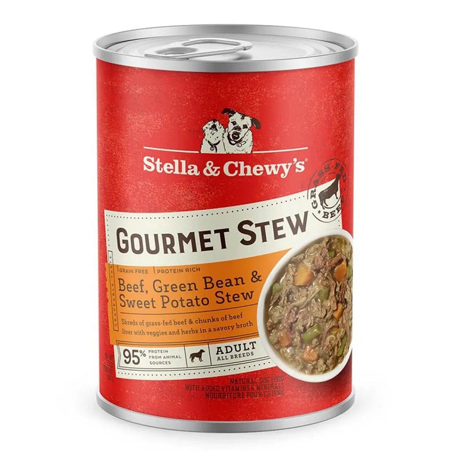 Stella And Chewys Dog Gourmet Stew Beef; Green Bean And Sweet Potato 12,5oz,