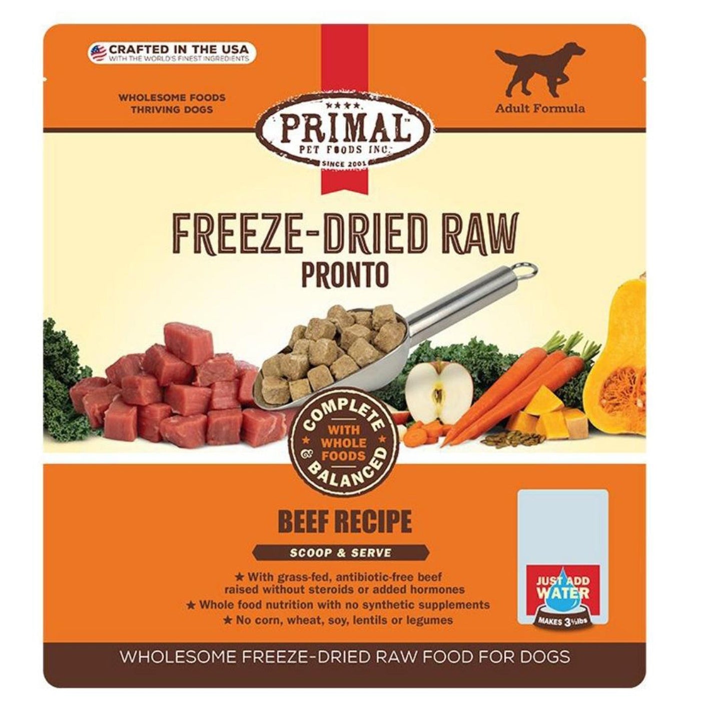 Primal Dog Freeze-Dried Pronto Beef 25oz,