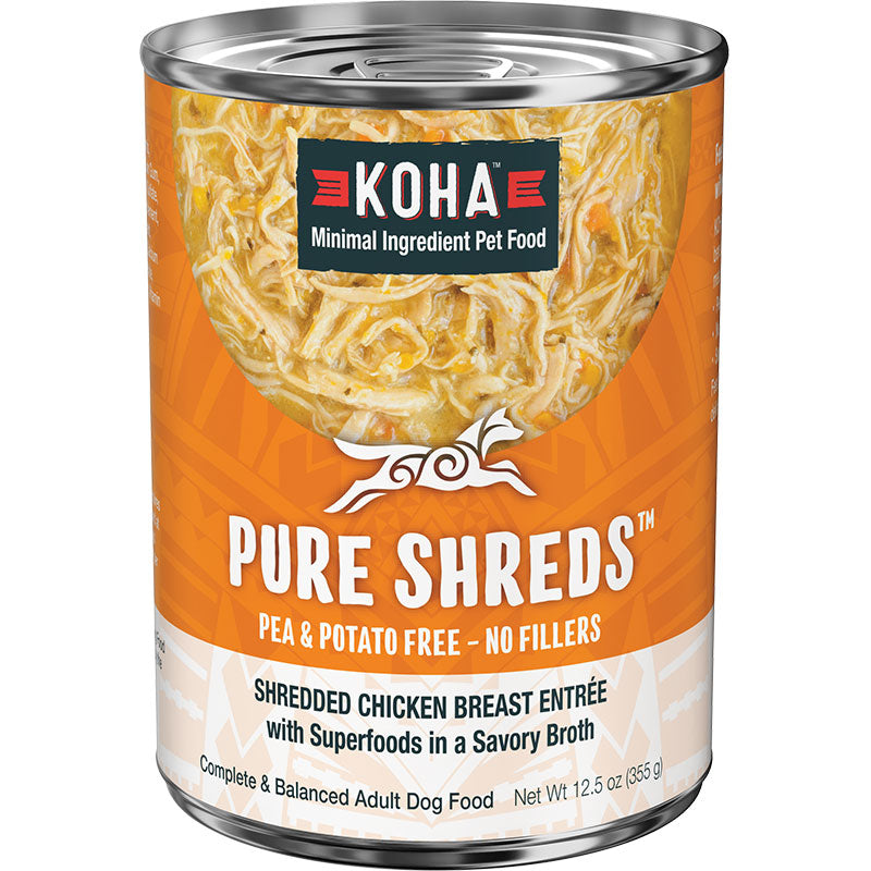 Koha Dog Grain Free Shredded Chicken 12,5oz, (Case Of 12)