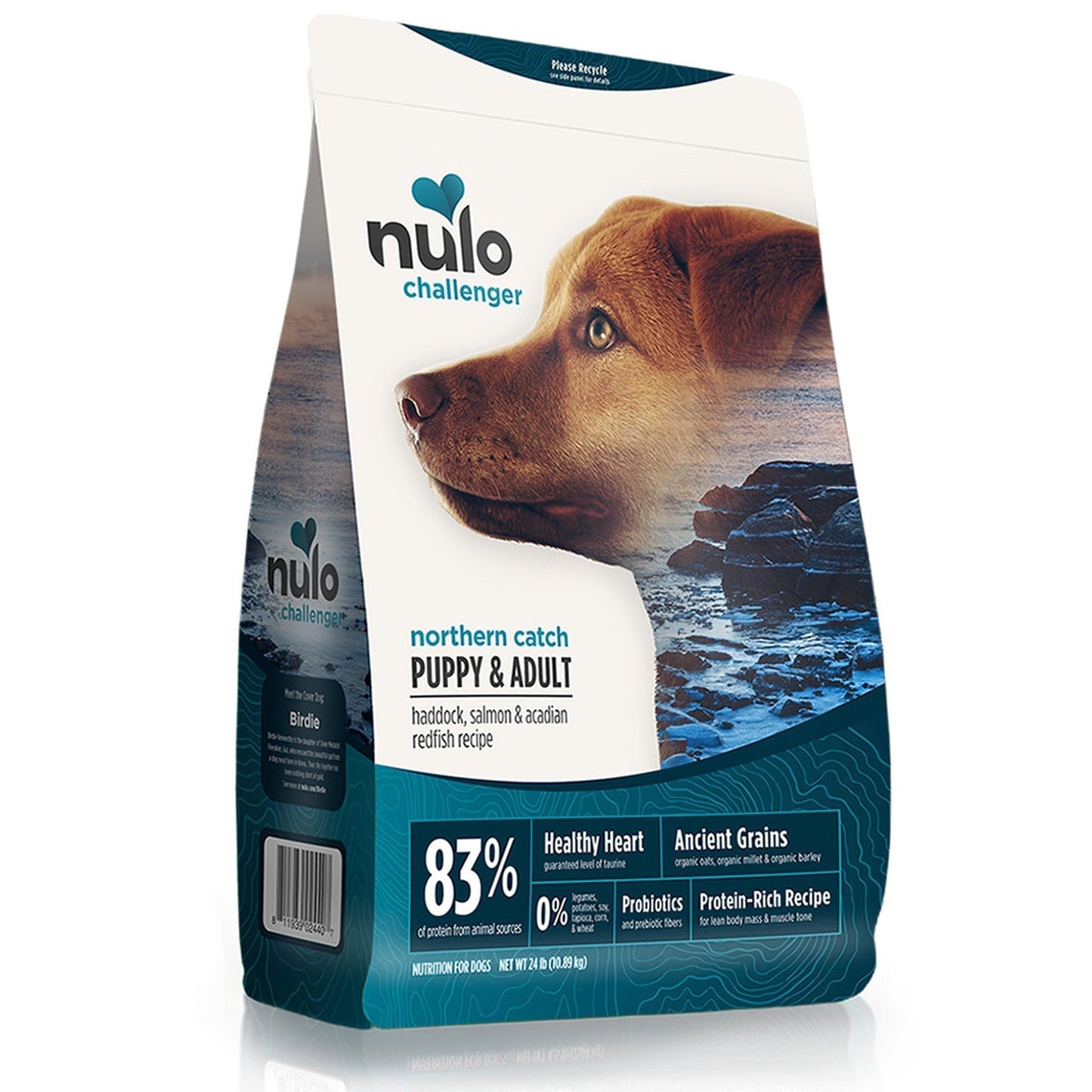 Nulo Challenger Northern Catch Haddock, Salmon, and Redfish Dry Dog/Pup Food 11 Lb