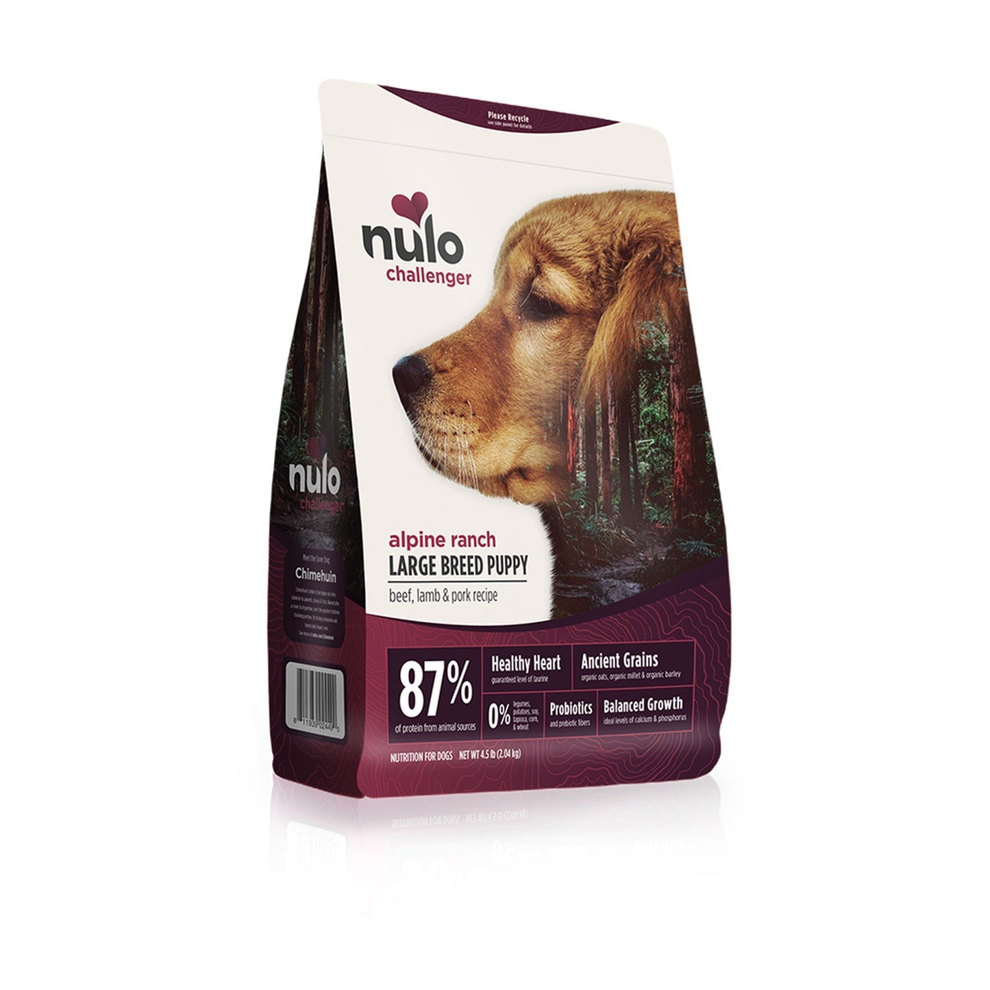 Nulo Challenger Large Breed Puppy Dry Dog Food Alpine Ranch Beef, Lamb & Pork 1ea/4,5 lb