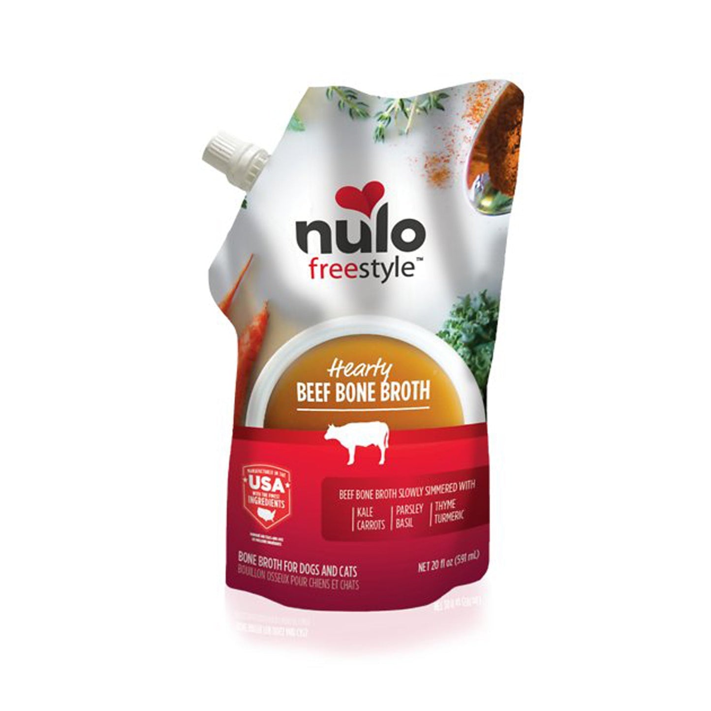 Nulo Freestyle Dog Food Topper Beef Bone Broth 6ea/20 oz