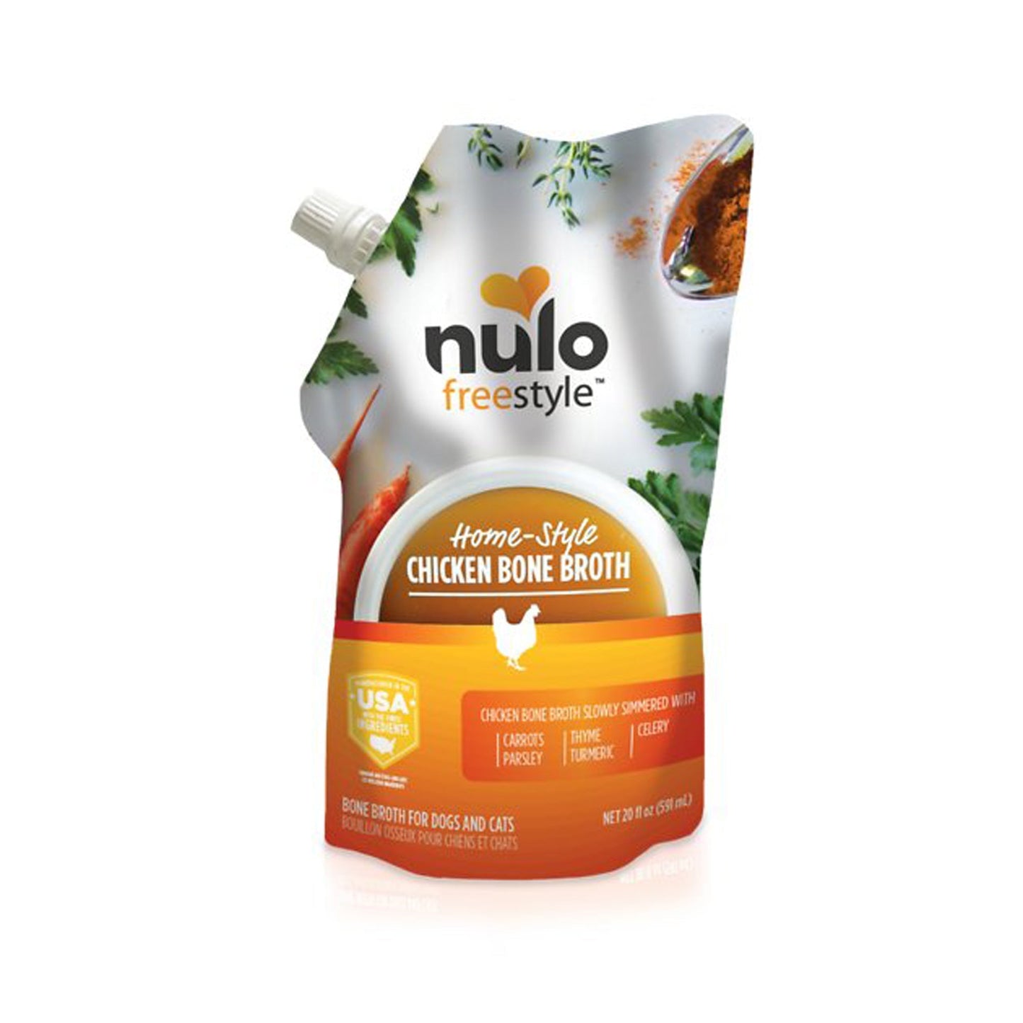 Nulo Freestyle Dog Food Topper Chicken Bone Broth 6ea/20 oz