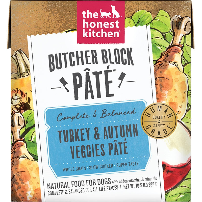 Honest Kitchen Dog Butcher Block Pate Turkey And Autumn Veggies 10,5oz, (Case Of 6)