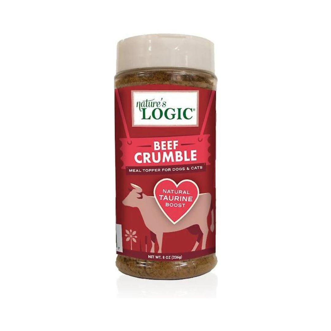 Natures Logic Dog Grain Free Beef Crumble Topper 8oz,