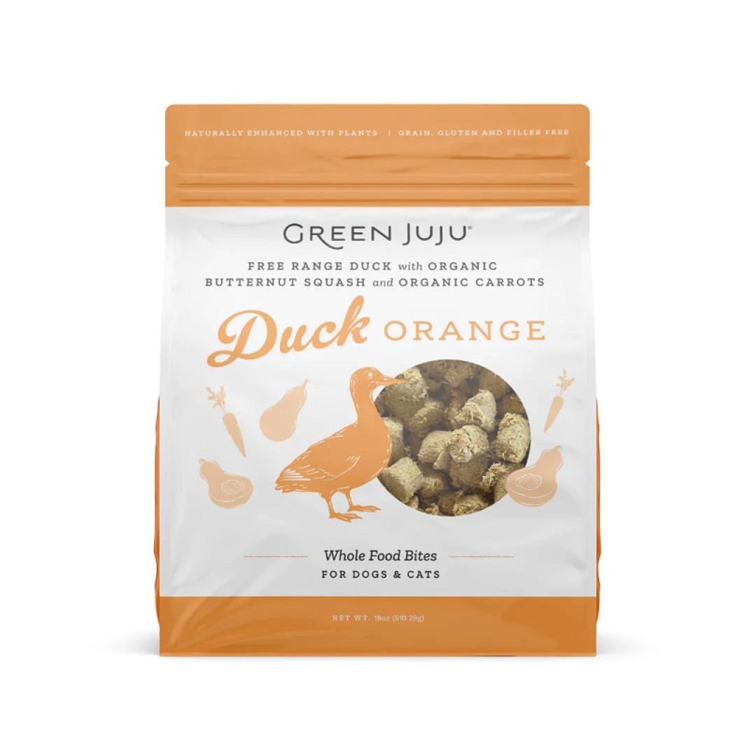 Green Juju Dog Freeze Dried Topper Duck Orange 18oz,