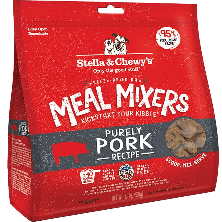 Stella And Chewys Dog Freeze-Dried Mixer Pork 18 oz,