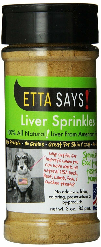 Etta Says! Liver Sprinkles 100% All Natural Dog Food Topper 1ea/3,0 oz